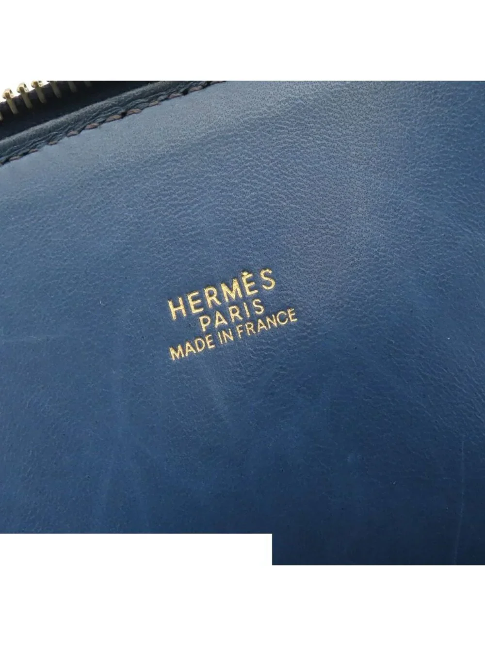 Hermes Bolide 35 Blue Gold Ardennes 2-Way Shoulder Bag